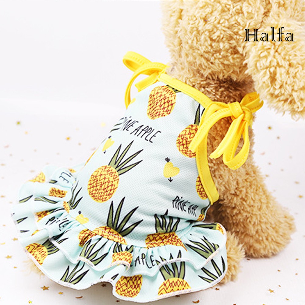 Đầm Họa Tiết Trái Dứa Đáng Yêu Cho Thú Cưng