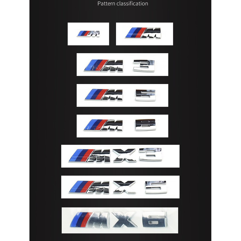 Logo Trang Trí Xe Hơi Bmw M1 M2 M3 M4 M5 M6 MX3 / 5 / 6