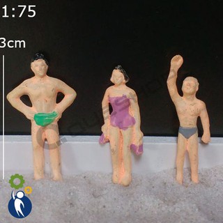 1 con người mô hình bãi biển tỉ lệ 1:75, mô hình mini trang trí