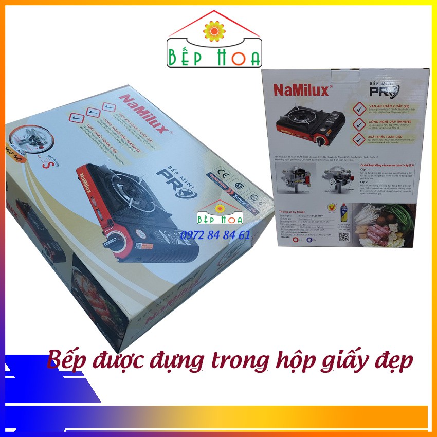 Bếp ga mini Namilux 2S CHỐNG CHÁY NỔ PL-2021PF - bếp gas du lịch PL2021PF - MẪU MỚI NHẤT - Bếp Hoa
