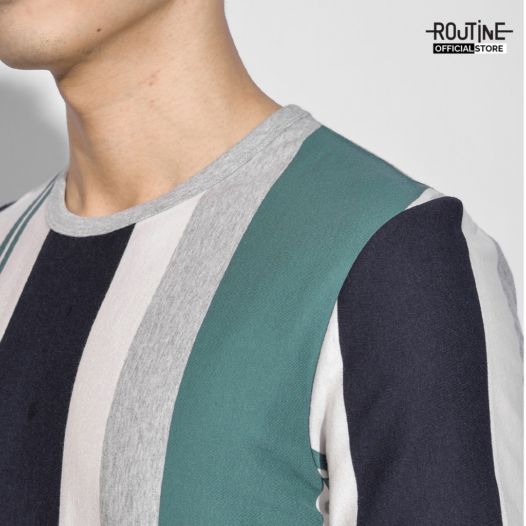 Áo Thun Nam Tay Ngắn Kẻ Sọc Form Regular - Routine 10S20TSH021