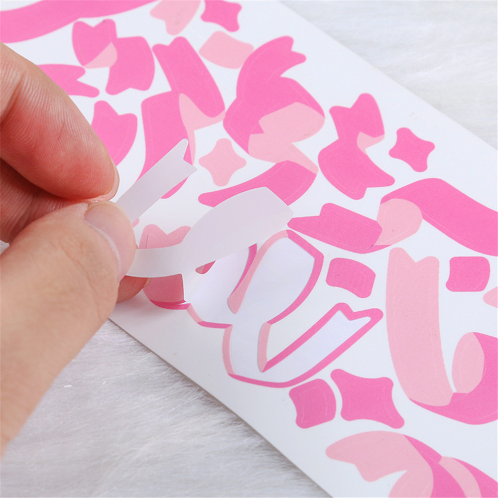 Sticker họa tiết ruy băng dài dùng để trang trí hình/điện thoại DIY