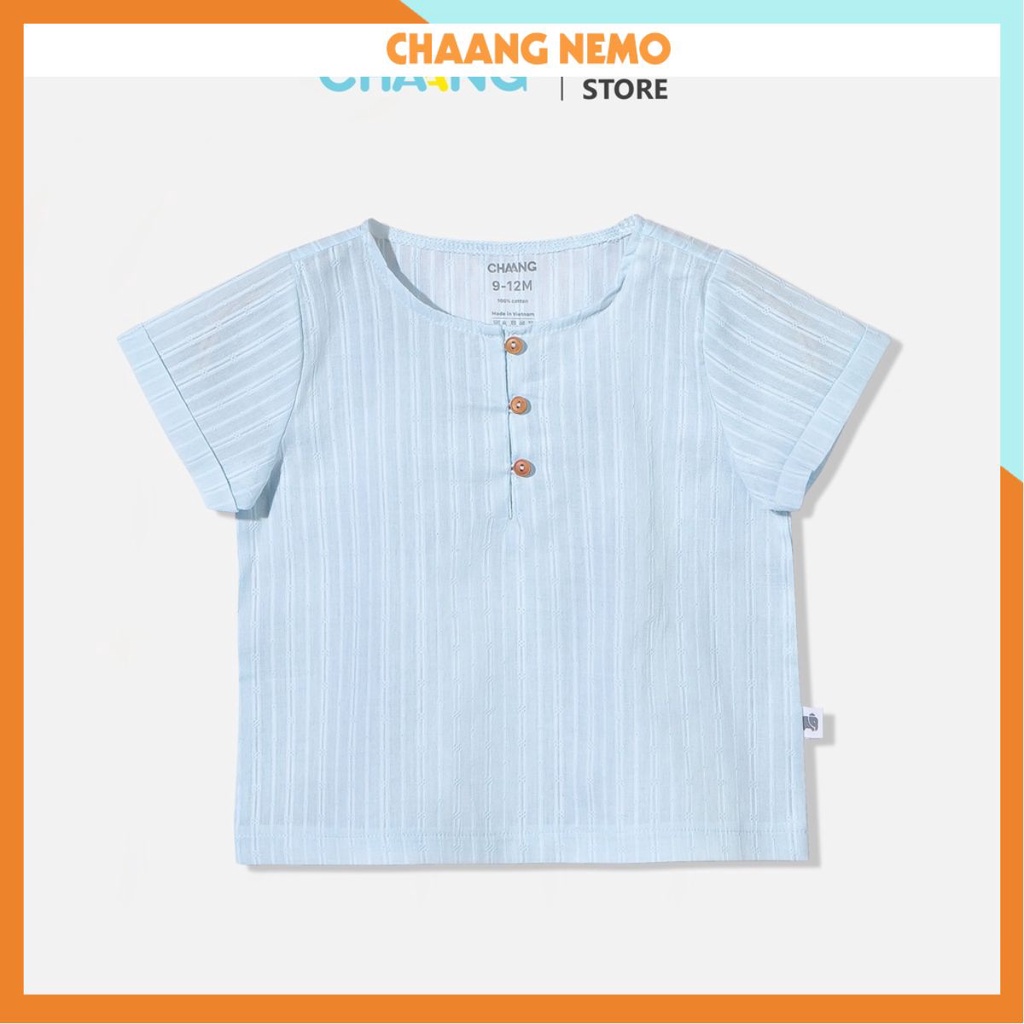 CHAANG Áo cộc bổ trụ summer xanh cho bé
