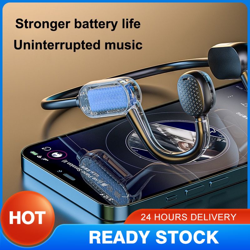 2022 không dây bluetooth thể thao Tai nghe Bone conduction Tai nghe Ear loại treo Điện Nút hiển thị không thấm nước>>> thủ môn