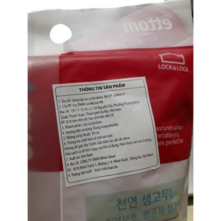 Găng tay rửa chén cao su tự nhiên Lock&Lock ETM801P ETM802P ETM805P P-1021 P-1020 P-1019 P-1018 4 Size S M L XL