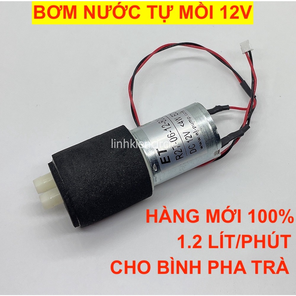 Máy bơm nước mini bơm tự mồi 12V - 24V lưu lượng nhỏ 1 lít phút - LK0243