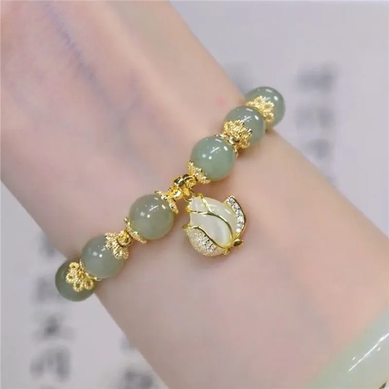 Vòng Tay Xâu Hạt Đá Mã Não Đỏ / Xanh Lá May Mắn 7 Kiểu Sáng Tạo Thời Trang Cho Bạn Gái / Bạn Gái