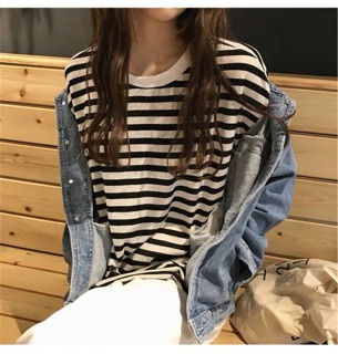 Áo nỉ dài hoạ tiết