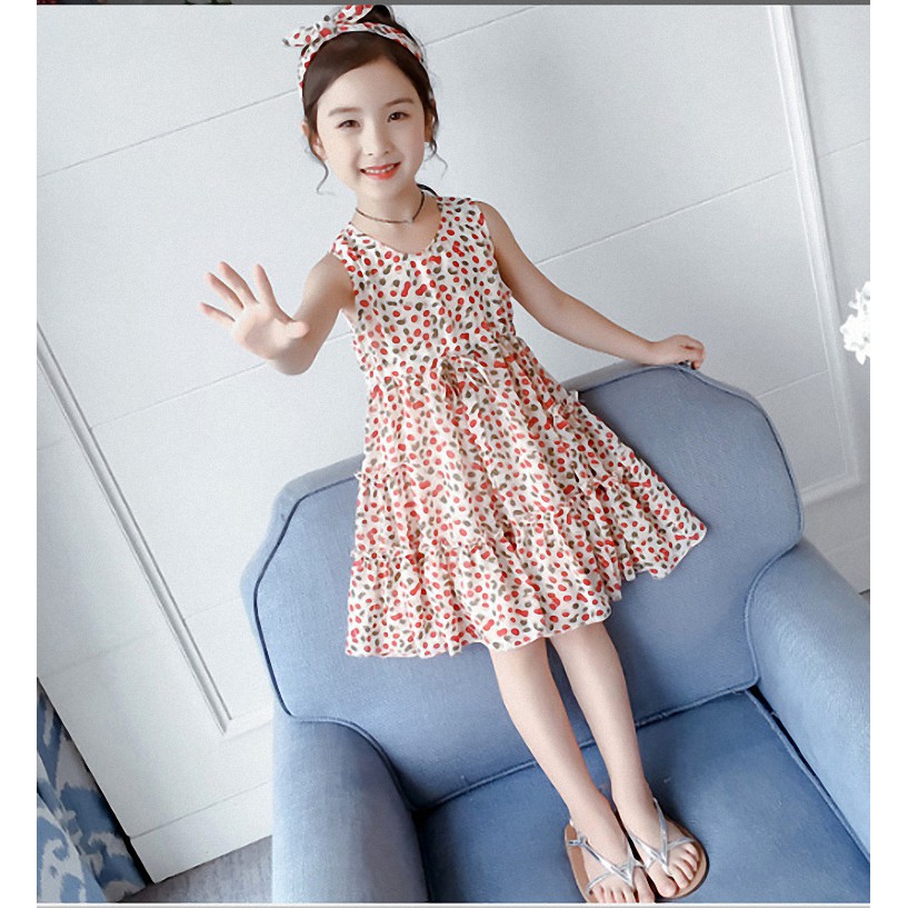 Đầm maxi von dễ thương cho bé gái từ 13 đến 43 kg - DB68DO