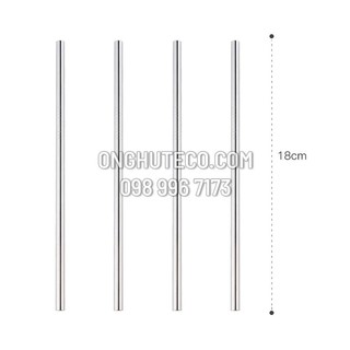 Ống Hút INOX 304 16cm - 18cm Cho Tách Trà Tặng Kèm Cọ