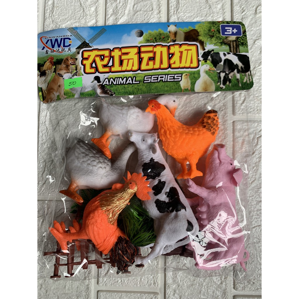 Bộ đồ chơi mô hình các con vật nuôi trong nhà, khủng long, các con vật trong rừng