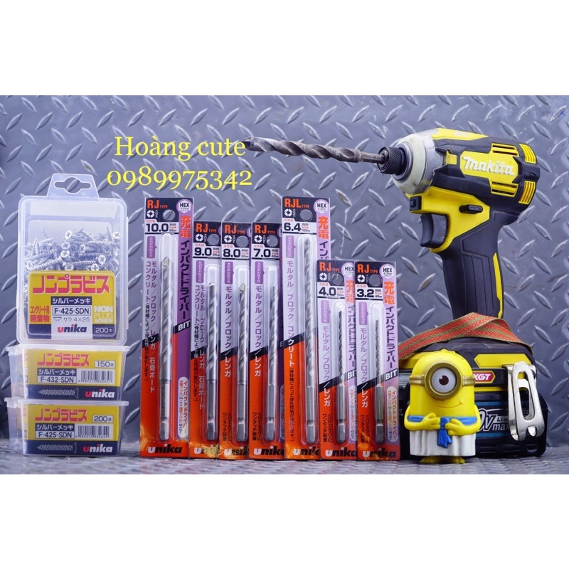 Mũi khoan UNIKA RJ khoan gạch vữa , nhựa dành cho máy bắt vít chân lục giác 1/4"