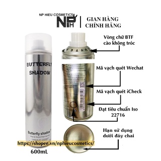 [Chính hãng] Gôm xịt tóc Butterfly Shadow 600ml