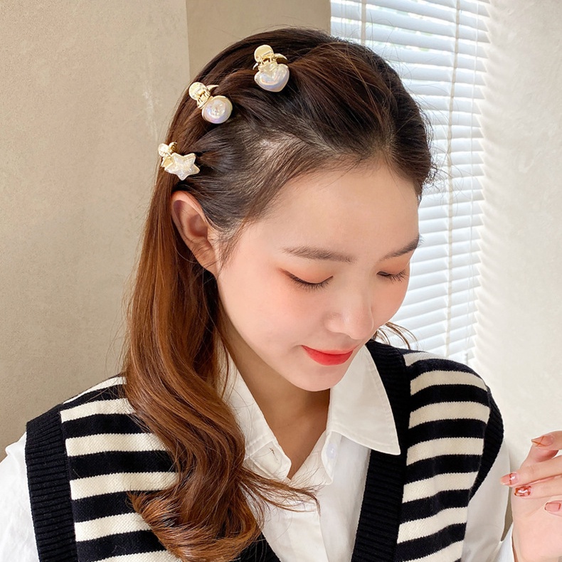 Kẹp Tóc Mini Đính Ngọc Trai Dễ Thương Phong Cách Hàn Quốc