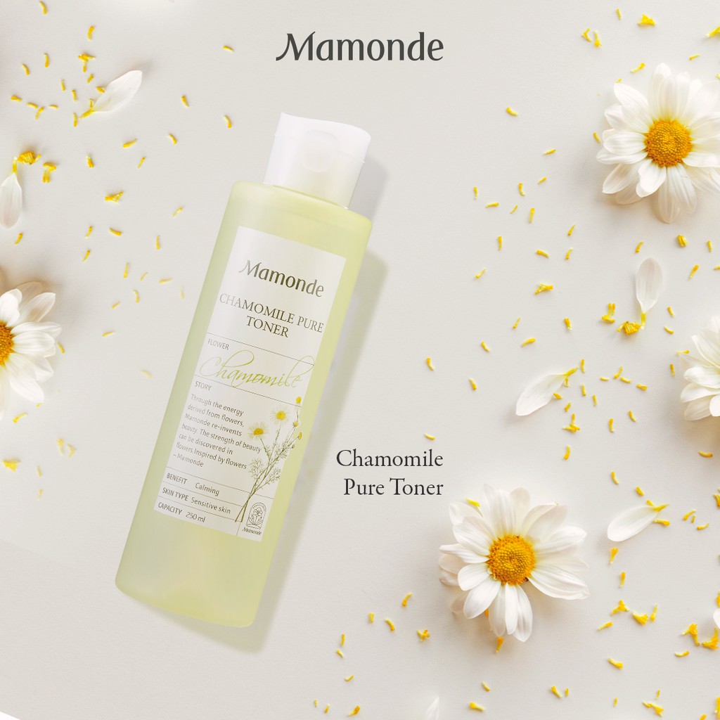 Nước cân bằng dưỡng ẩm thiết yếu dịu nhẹ cho da nhạy cảm Mamonde Chamomile  Pure Toner 250ml | Shopee Việt Nam