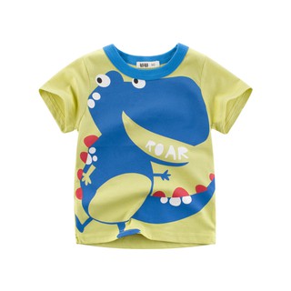 Áo bé trai EROKIDS áo thun cho bé họa tiết khủng long chất cotton hàng xuất Âu Mỹ