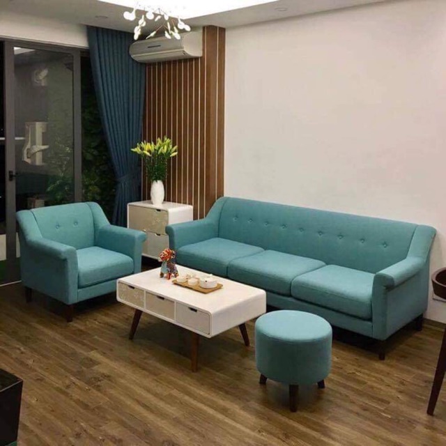 Combo ghế sofa, đôn và bàn trà
