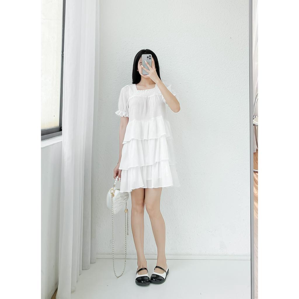 Váy kiểu dáng xòe nhiều tầng May Boutique Váy kiểu May23#30 xoè tầng VKZ23D_105.008