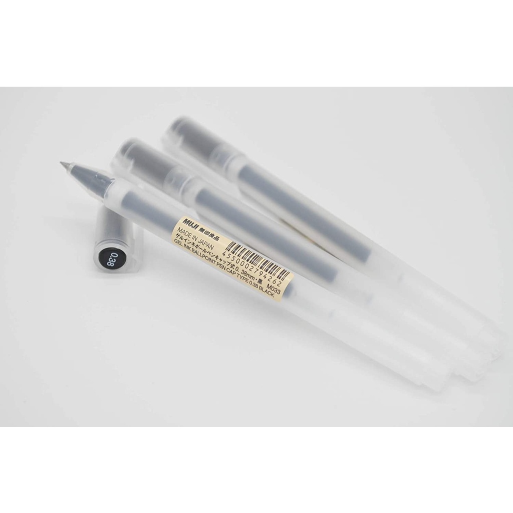 Set 10 Bút Gel Muji Nhập Khẩu Nhật Bản Ngòi 0.38mm