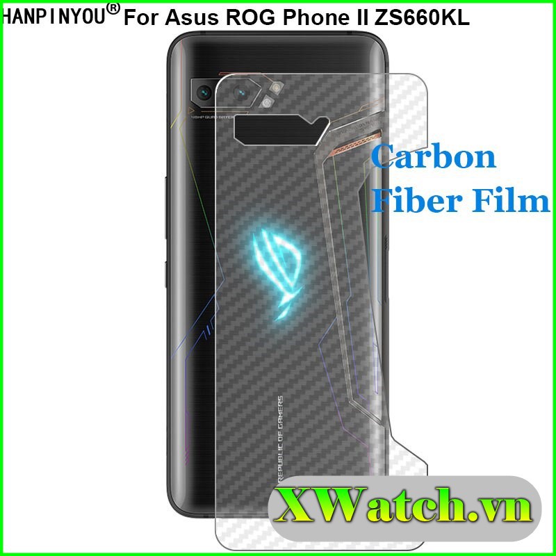Dán Carbon 3D Mặt Lưng Asus Rog Phone 2 Rog Phone 3 Rog Phone 5