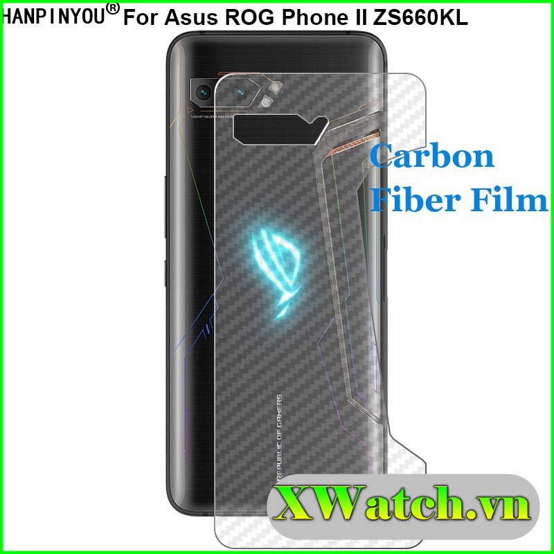 Dán Carbon 3D Mặt Lưng Asus Rog Phone 2 Rog Phone 3 Rog Phone 5 Rog 6
