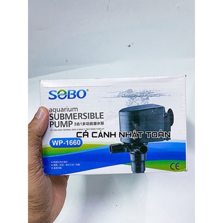 Máy bơm lọc hồ cá sobo wp1660 20w bơm cao 1.2m 1400l/h máy cao 50cm