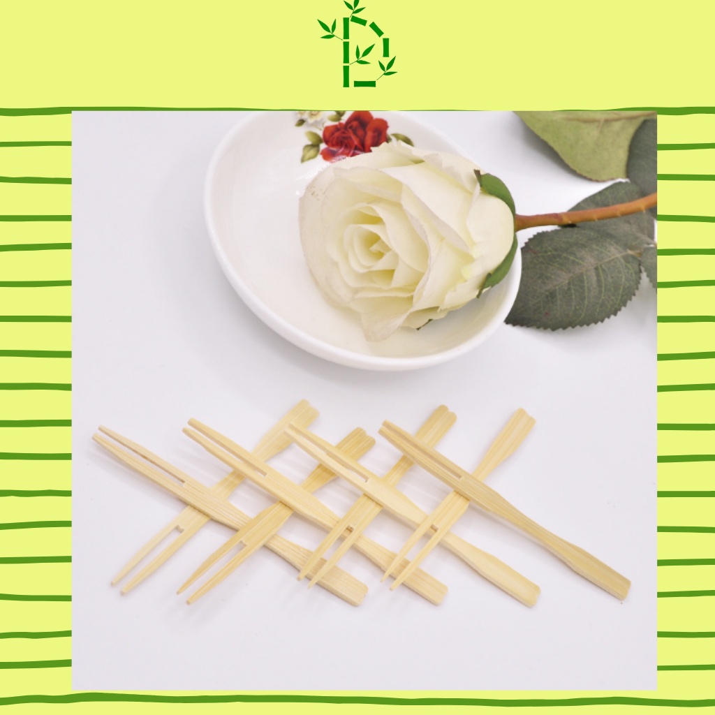 Nĩa Tre - Nĩa Mini ăn trái cây - Tái sử dụng nhiều lần, nĩa ăn mang đi picnic, cắm trại, nĩa để chụp ảnh decor