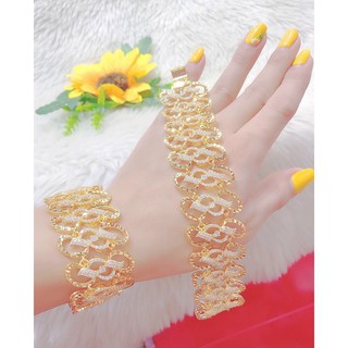 Lắc Tay Nữ Mạ 18K Xoàn Xoắn Đính Đá 1202612 - Thời Trang - Mang đi tiệc rất sang