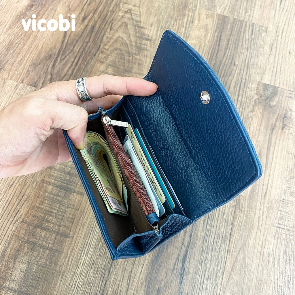 Ví Mini Nữ Da Bò Vicobi M8, Bóp nhỏ cầm tay đựng thẻ Card ATM, CMND, GPLX cà vẹt bằng lái xe cũ mới, Made in VietNam | BigBuy360 - bigbuy360.vn