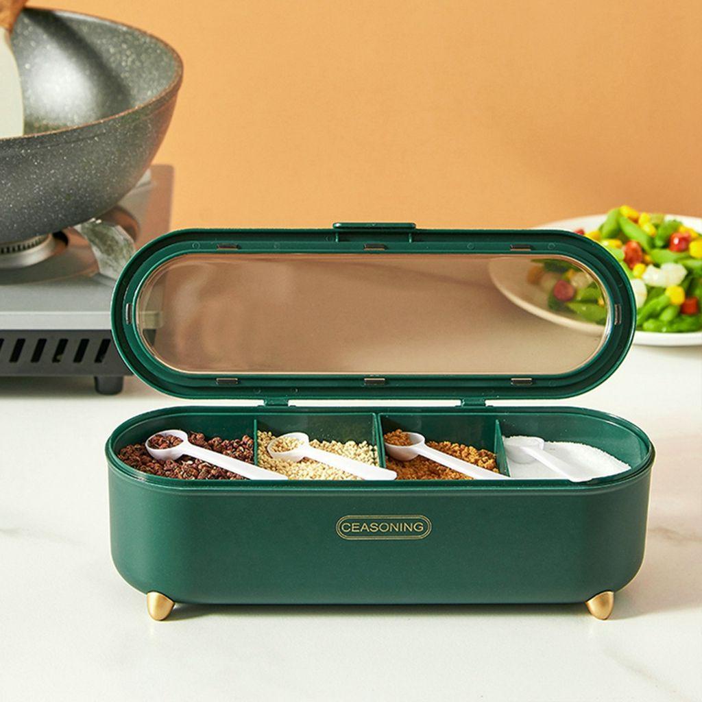 Hộp Đựng Gia Vị NICKOLAS 4 Ngăn Sáng Tạo Dễ Vệ Sinh