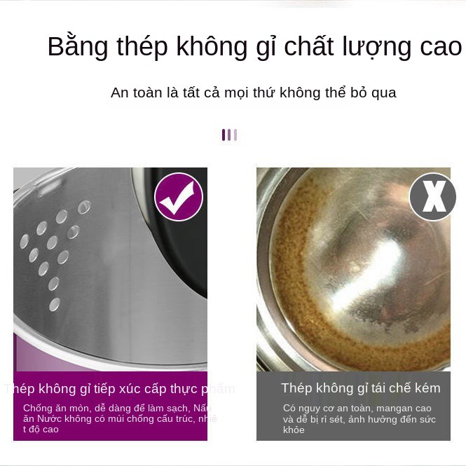 ấm siêu tốc bán cầu chính hãng giữ nhiệt tích hợp đun nước dung lớn gia đình tự động ngắt điện