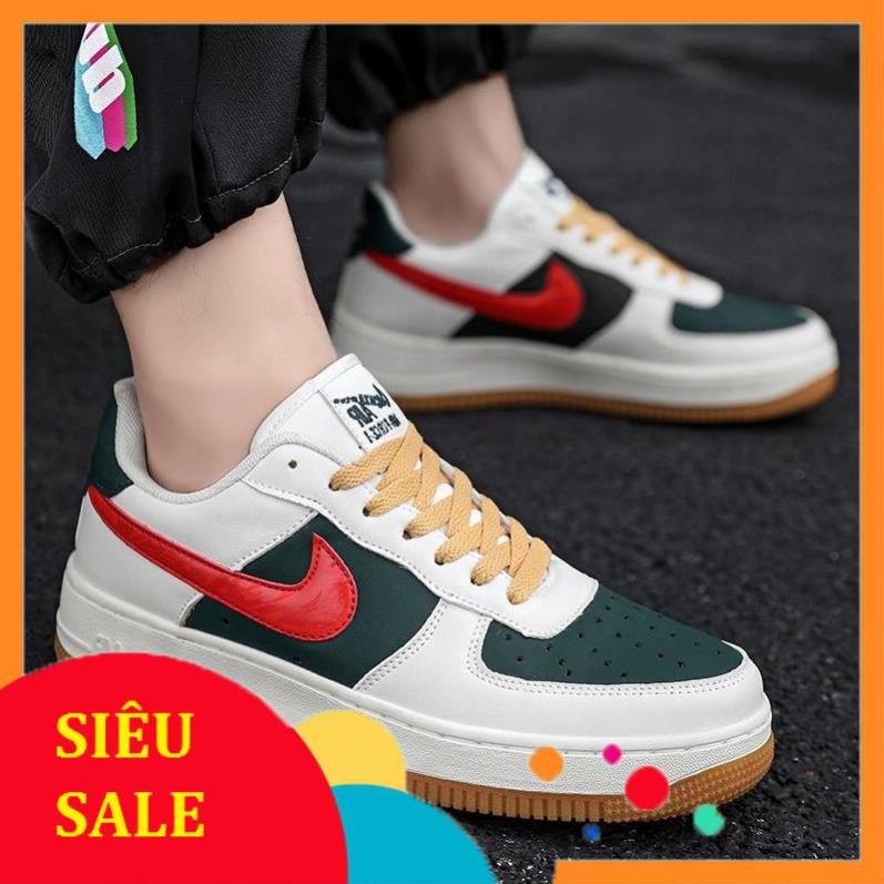 Giày AF1 trắng thể thao sneaker FORCE 1 xanh đỏ Hot trend nam nữ