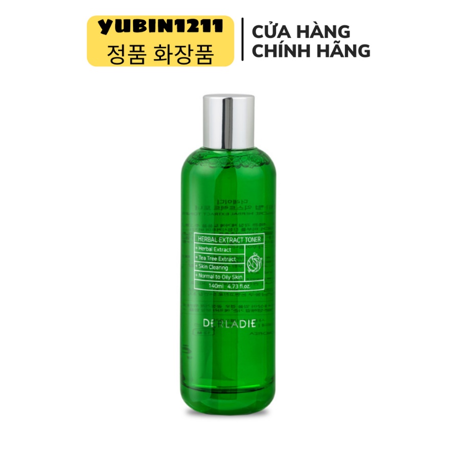 Toner Tràm Trà Giảm Mụn Sau 7 Ngày Derladie Herbal Extract 140ml