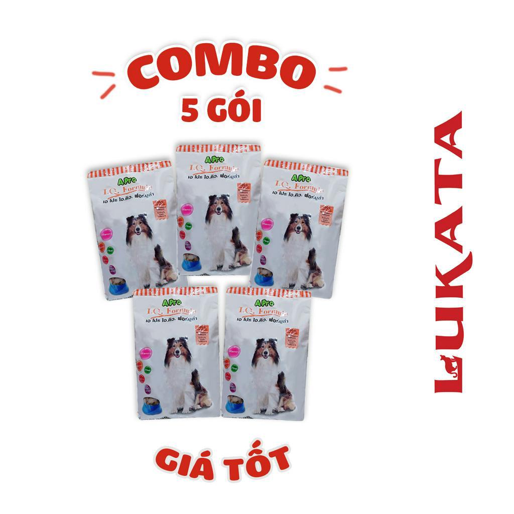 Combo 5 gói thức ăn cho chó apro IQ gói 500g - LUKATA