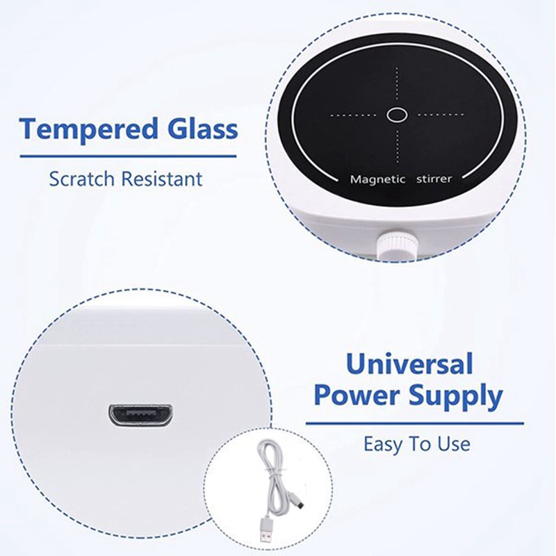 Máy Khuấy Trộn Mini Từ Tính 2L 2000RPM Cho Phòng Thí Nghiệm