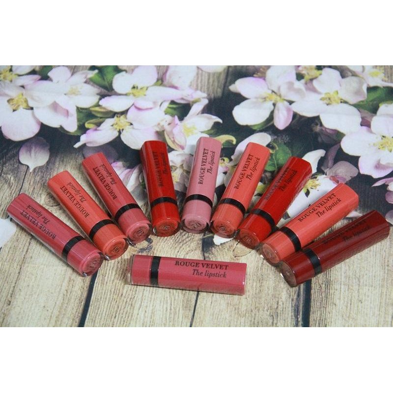 Son Lì Bourjois Rouge Velvet The Lipstick 08  Rubi’s Cute màu  Đỏ tươi