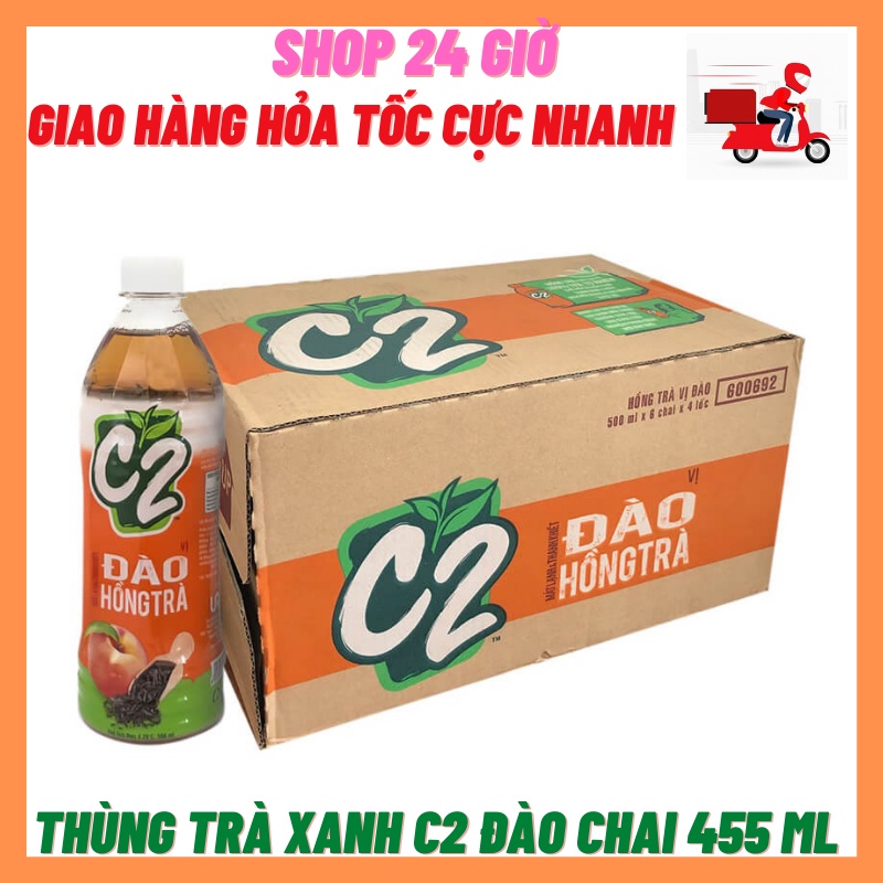 C2 Đào Chai 455 Ml Thùng 24 Chai- Shop 24 Giờ