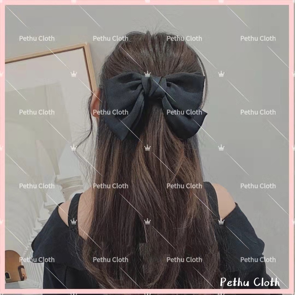 （Q1,HCM) Dây buộc tóc/kẹp tóc nơ ruy băng cỡ lớn thời trang Hàn Quốc