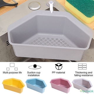 Rổ Đựng Đồ Dùng Gắn Góc Bồn Rửa Chén Tiện Dụng Cho Nhà Bếp / Nhà Tắm