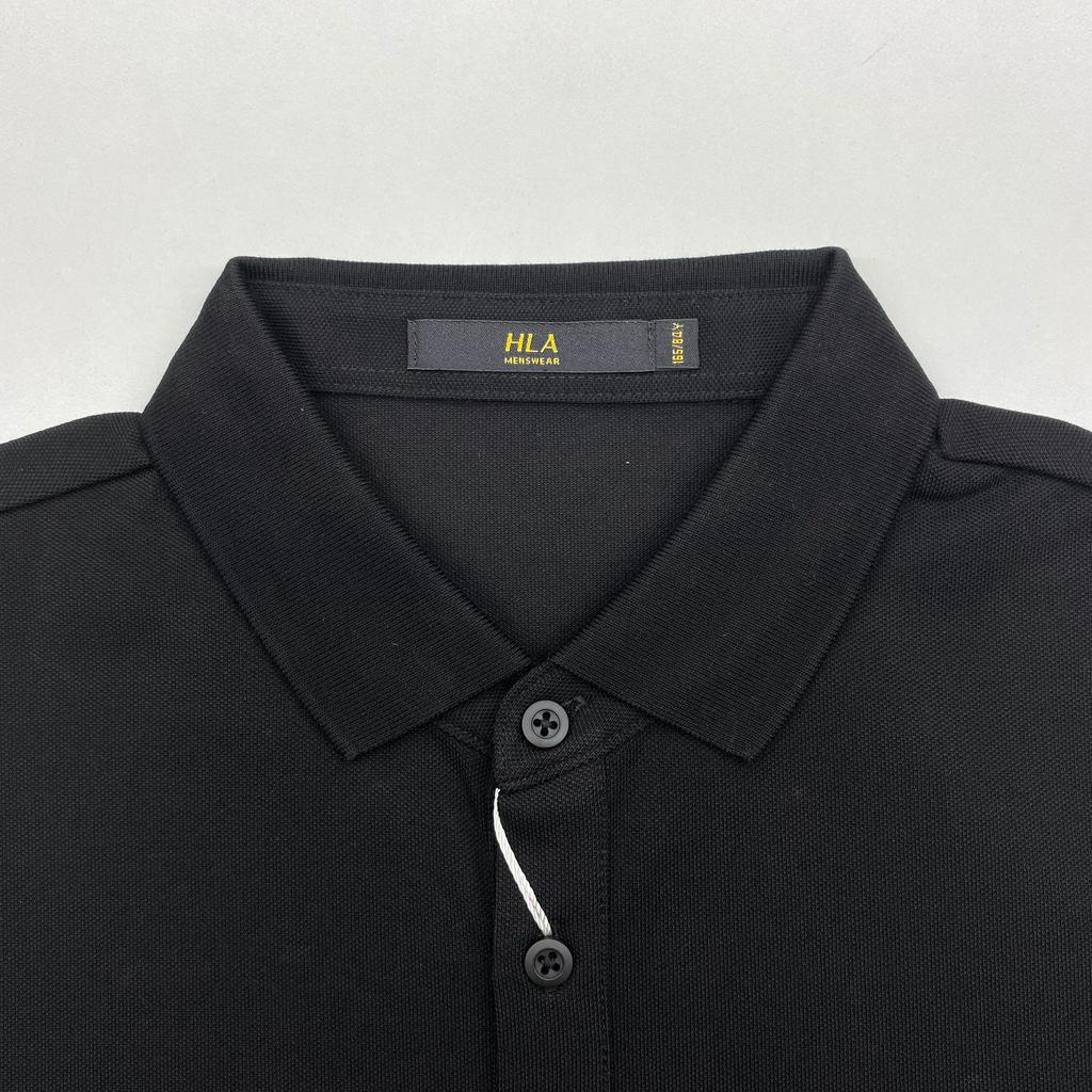 HLA - Áo POLO nam ngắn tay cao cấp thêu logo vải mềm mịn co giãn tốt Soft &amp; elastic triangle logo basic Polo Shirt