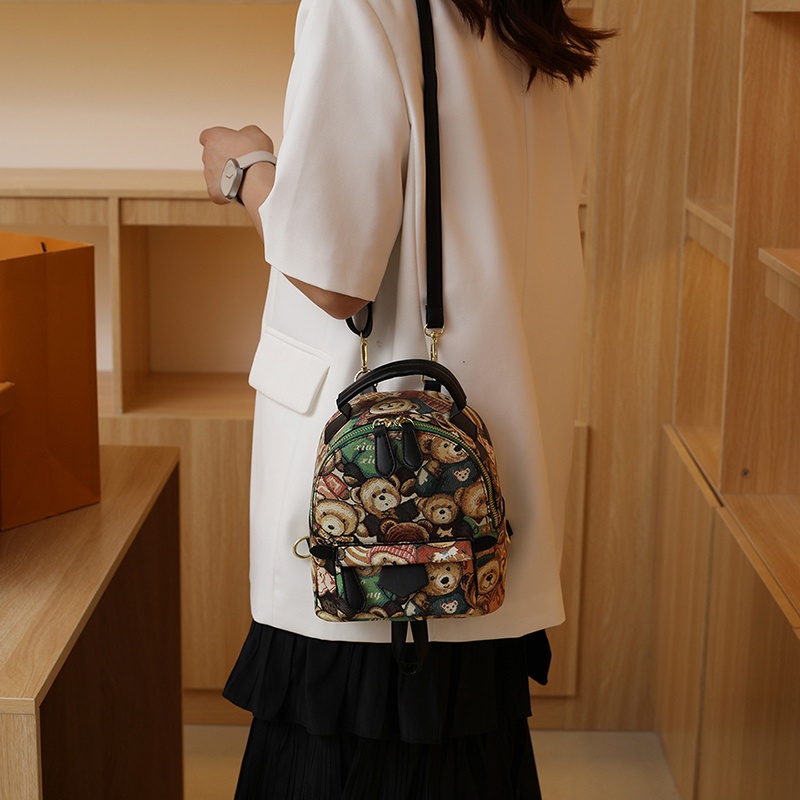 Ba Lô Da Mềm Mini Hình Gấu Dễ Thương Cho Nữ