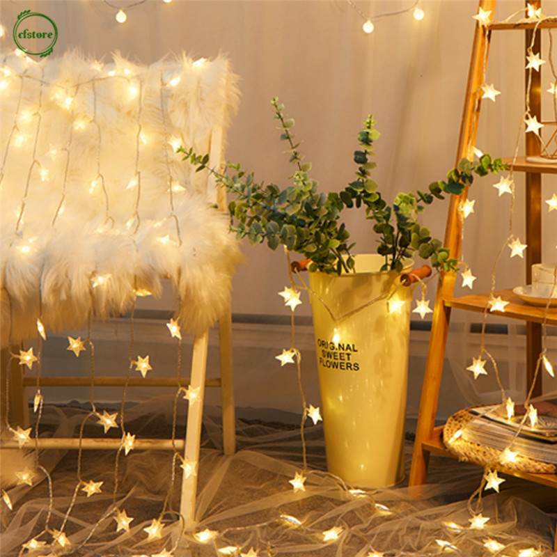 Dây Đèn Led Trang Trí Hình Ngôi Sao Lấp Lánh