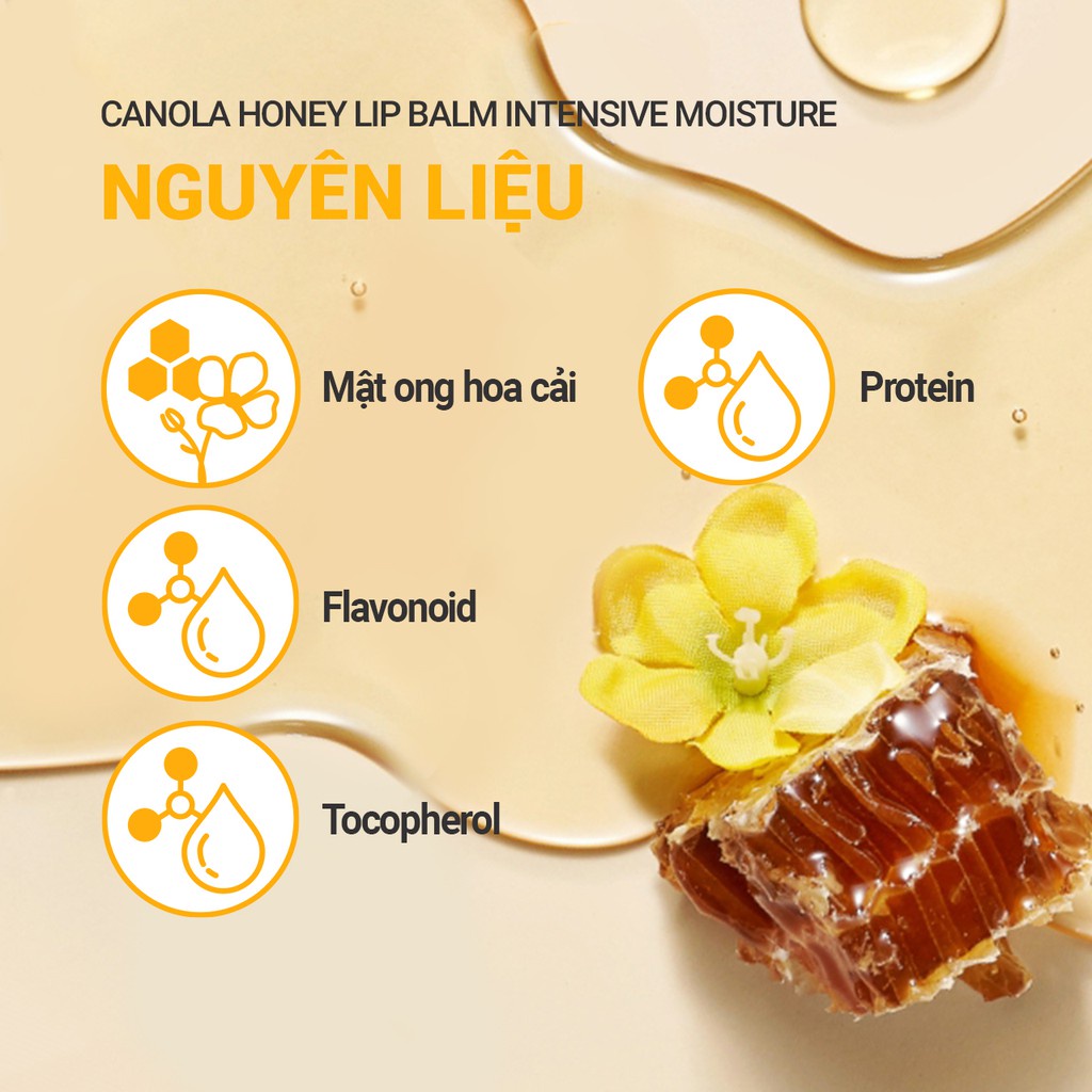 [Mã COSIF05 giảm 10% đơn 400K] Son dưỡng môi không màu innisfree Canola Honey Lip Balm Deep Moisture 3.5g