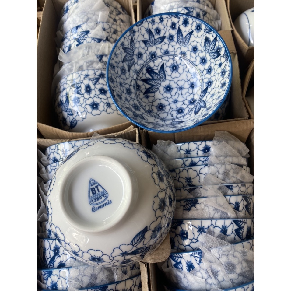 Chén sứ bát cơm cổ bát tràng phong cách Nhật bản