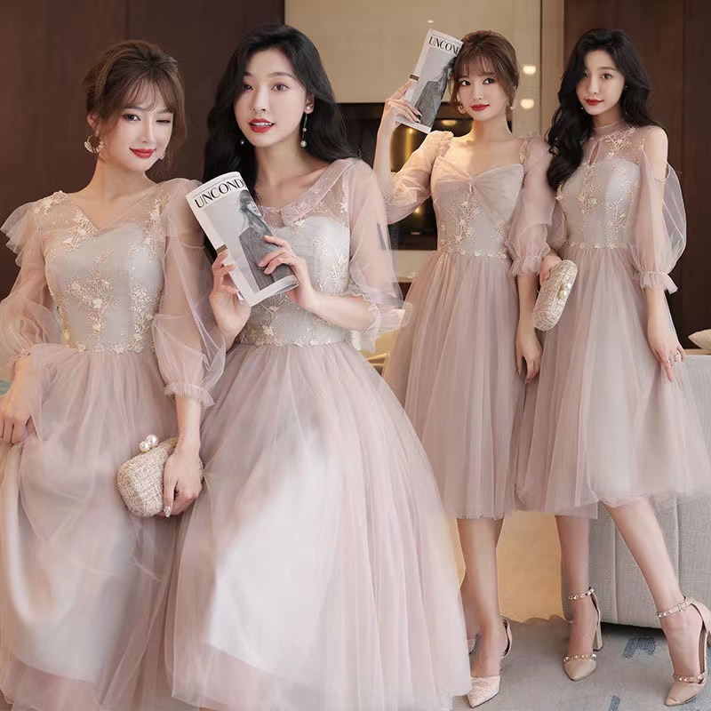 Đầm Maxi Màu Hồng Size M-XL Plus Size Cho Nữ