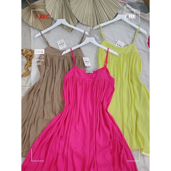 Đầm Xoè Nữ Hai Dây Dáng Dài Tiểu Thư Vải Lụa Đũi ( bầu bí bon chen thoải mái) (Hàng Có Sẵn - Giá Gốc) | BigBuy360 - bigbuy360.vn