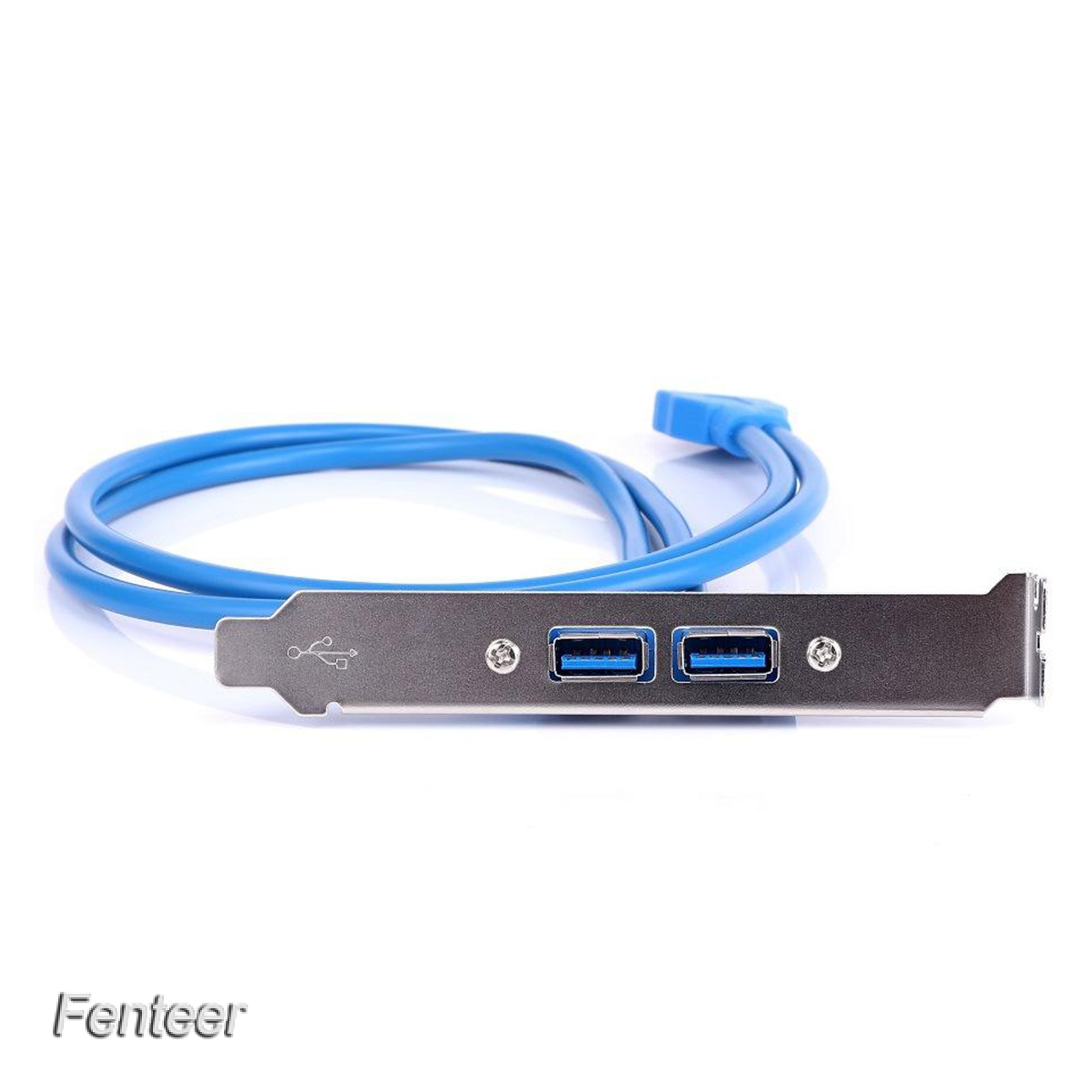 [FENTEER] 2 Ports USB 3.0 Back Panel Mount to 20pin Header Cable with PCI Bracket 50cm