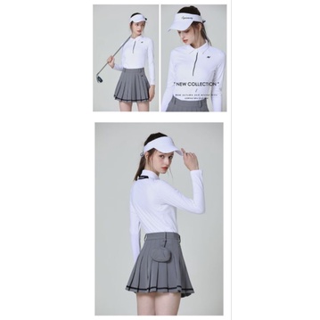 Golf set áo váy golf nữ Azureway cao cấp xếp ly