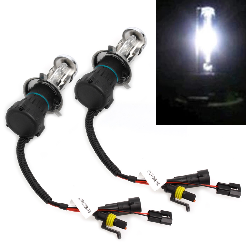 Set 2 Đèn Pha H4 6000K 35W Bi-Xenon Ánh Sáng Trắng Cao Cấp Cho Ô Tô