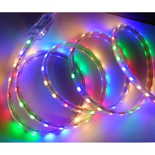 Bộ 10 mét đèn Led dây chớp 5050/220V 4 màu và 1 đầu nối dây nguồn